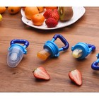 Ниблер для прикорма, от 5 мес., с силиконовой сеточкой, размер S, M, L, голубой - Фото 9