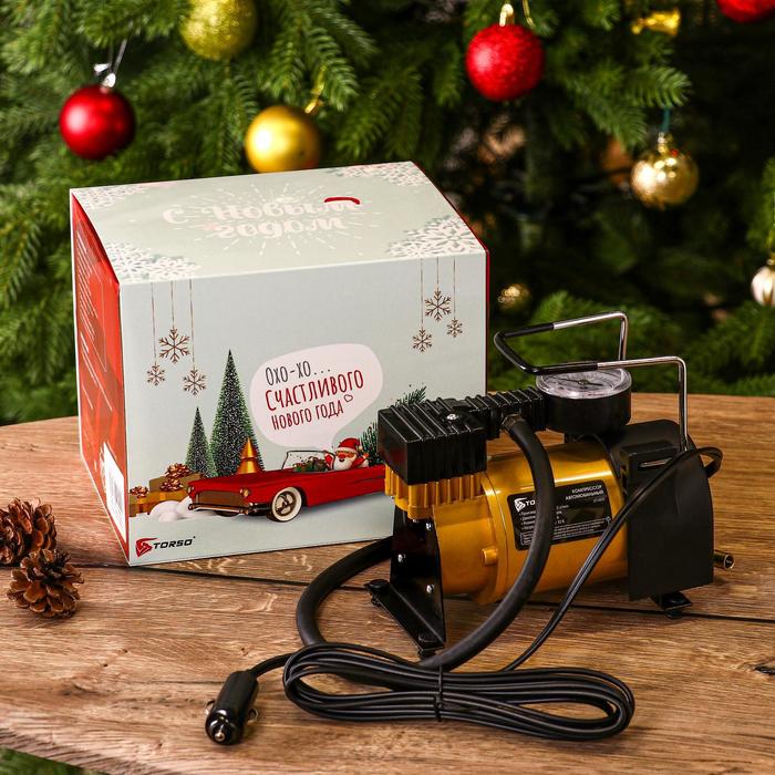 Компрессор автомобильный TORSO, серия Торнадо, 35 л/мин, жёлтый - Фото 1