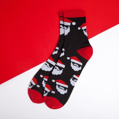 Носки мужские "Дед мороз" р. 41-44 (27-29 см), чёрный