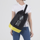Рюкзак-торба молодёжный, отдел на стяжке шнурком, цвет чёрный/жёлтый - Фото 3