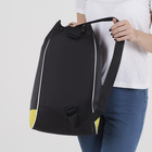 Рюкзак-торба молодёжный, отдел на стяжке шнурком, цвет чёрный/жёлтый - Фото 5