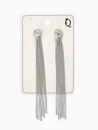 Серьги висячие "Водопад" узелок, цвет серебро - фото 809466333