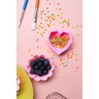 Молд Доляна «Сердце», силикон, 7,5×7,5×2,5 см, цвет розовый - Фото 6