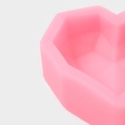 Молд для заливки Доляна «Сердце», силикон, 7.5×7.5×2.5 см, розовый - Фото 5