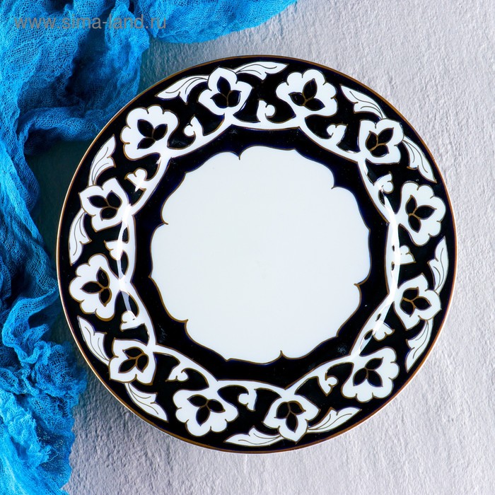 Тарелка 243 код 9018 Пахта в золоте 23,5 см - Фото 1