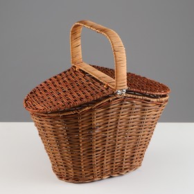 Корзина плетёная «Пикник», 35×20×22 см, ротанг  (артикул 4558434)  большой выбор товаров оптом и в розницу по низким ценам с доставкой
