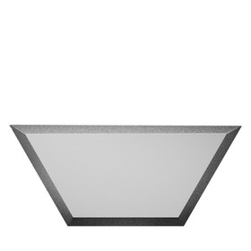 Зеркальная серебряная плитка «Полусота» с фацетом 10 мм, 200х86 мм