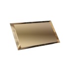 Прямоугольная зеркальная бронзовая плитка с фацетом 10 мм, 480х120 мм - Фото 1