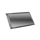 Прямоугольная зеркальная графитовая матовая плитка с фацетом 10 мм, 480х120 мм - фото 298246665