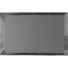 Прямоугольная зеркальная графитовая матовая плитка с фацетом 10 мм, 480х120 мм - Фото 2