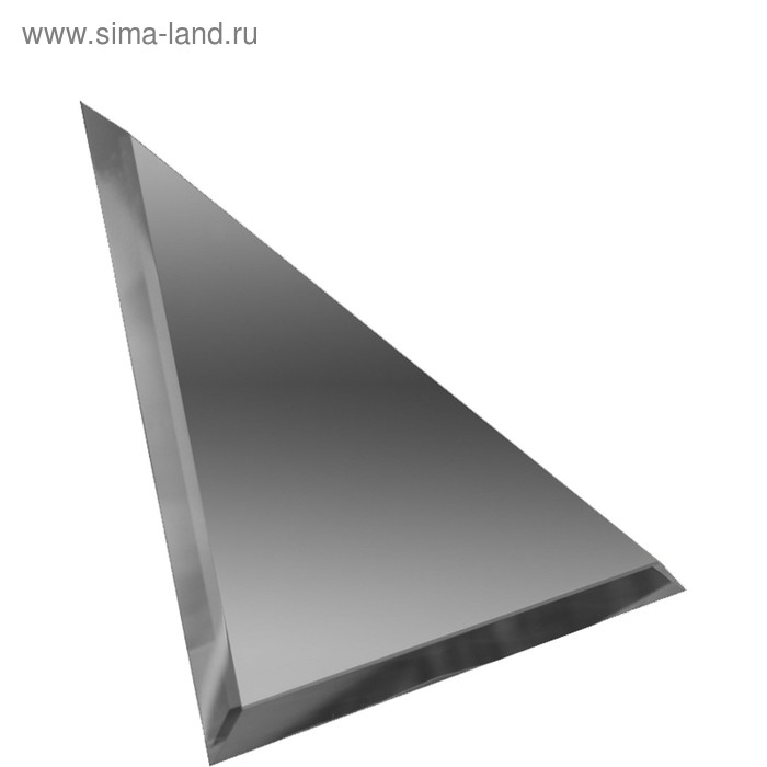Треугольная зеркальная графитовая плитка с фацетом 10 мм, 250х250 мм - Фото 1
