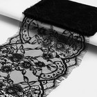 Кружево реснички, 190 мм × 3 ± 0,5 м, цвет чёрный - Фото 1