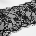 Кружево реснички, 190 мм × 3 ± 0,5 м, цвет чёрный - Фото 2