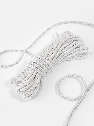 Шнур витой, d=5 мм, 10±1 м, цвет серебряный