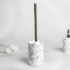 Ёршик для унитаза с подставкой «Лили», 9.5×9.5×37 см, белый - Фото 1