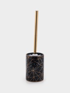 Ёршик для унитаза с подставкой «Лили», 9.5×9.5×37 см, цвет чёрный - Фото 1