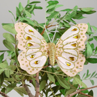 Бабочка для декора и флористики, на прищепке, пластиковая, коричневая, микс, 1 шт.,10 см - Фото 3