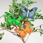 Бабочка для декора и флористики, на прищепке, пластиковая, микс, 1 шт., 8 см - фото 298246778
