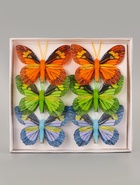 Бабочка для декора и флористики, на прищепке, пластиковая, микс, набор 6 шт., 8 см - фото 59976074