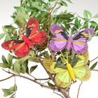 Бабочка для декора и флористики, на прищепке, пластиковая, микс, 1 шт., 7,5 х 5 х 1 см - фото 8890611
