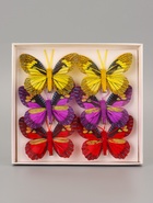 Бабочка для декора и флористики, на прищепке, пластиковая, микс, 1 шт., 7,5 х 5 х 1 см (6 шт) - фото 809296474