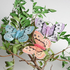 Бабочка для декора и флористики, на прищепке, пластиковая, микс, 1 шт., 5 см и 8 см - Фото 2