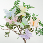 Бабочка для декора и флористики, на прищепке, пластиковая, микс, 1 шт., 7 х 6 х 1 см - Фото 1