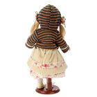 Кукла коллекционная керамика "Люда в полосатой кофточке" 30 см - Фото 4