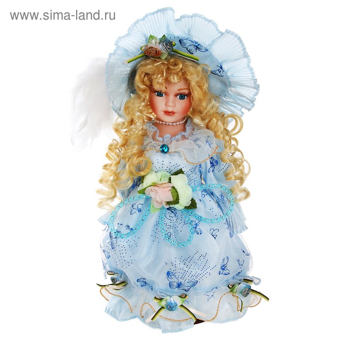 Кукла коллекционная "Леди Сюзанна в голубом платье" 30 см - Фото 1