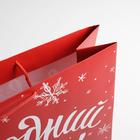 Пакет подарочный ламинированный горизонтальный «Новогодний подарок», L 40 x 31 х 11.5 см - Фото 3