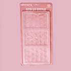 Форма для шоколада KONFINETTA «Плитка шоколада», 33×16.5×2.5 см, 3 ячейки 7.5×11.3 см, пластик, прозрачная 4488599