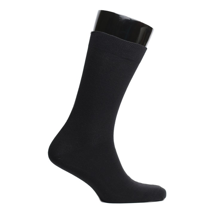 Носки мужские махровые, цвет чёрный, размер 29