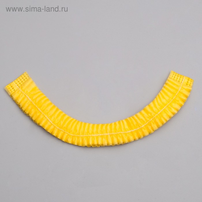 Шапочка медицинская Шарлотта 10 г/м² желтая р-р 54-65 см спанбонд 100 шт./уп - Фото 1