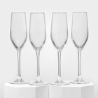Набор стеклянных бокалов для шампанского «Время дегустаций. Шампань», 160 мл, 4 шт - фото 318247834