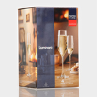Бокалы для шампанского Luminarc Tasting Time, 160 мл, набор 4 шт., стекло, прозрачные - Фото 6