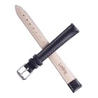 Ремешок для часов "Соломон" 12 мм, натуральная кожа, l-20 см, черный - Фото 1