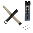 Ремешок для часов "Соломон" 12 мм, натуральная кожа, l-20 см, черный - Фото 4