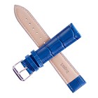 Ремешок для часов "Соломон" 20 мм, натуральная кожа, l-20 см, синий - фото 6247993