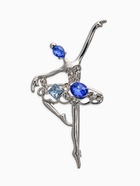 Брошь «Балерина» на сцене, сине-голубая в серебре - Фото 1
