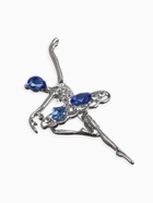 Брошь «Балерина» на сцене, сине-голубая в серебре - фото 64527584