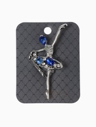 Брошь «Балерина» на сцене, сине-голубая в серебре - Фото 5