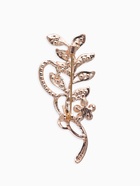 Брошь «Ветвь» с цветком, цвет белый в розовом золоте - Фото 2