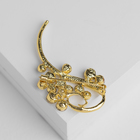 Брошь «Искристый завиток», цветная в жёлтом золоте - Фото 2