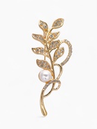 Брошь «Ветвь» с жемчужиной, цвет белый в золоте - Фото 1