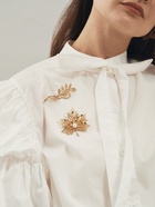 Брошь «Ветвь» с жемчужиной, цвет белый в золоте - Фото 2