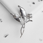 Брошь «Цветок полевой», цвет белый в серебре - Фото 2