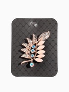 Брошь « Соло» веточка, цветная в золоте - Фото 4