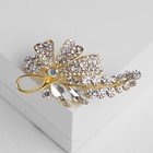 Брошь «Цветочная сирень», цвет белый в жёлтом золоте - Фото 1