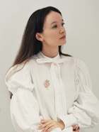 Брошь «Цветок» нежности, цвет розово-белый в золоте - Фото 5