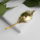 Брошь «Перо» жар-птицы, цветная в жёлтом золоте - Фото 3